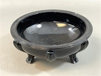 Unmarked Black Glass Footed Bowl