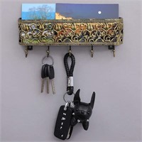 OAKEER Wall Mount Mail Holder and Key Hooks
