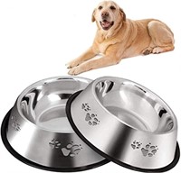 2 Stainless Steel Dog Bowl/Dog Feeding Bowls