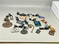 12 pendants - metal & ceramic