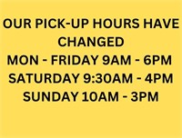 We’ve extended our Monday to Friday pick-up time