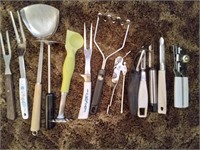 Large Lot of Kitchen Gadgets, Masher, Peelers