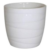 2 pieces 4 inch White Ceramic Pots *see inhouse