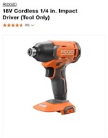 18V CORDLESS 1/4 IN IMPACT DRIVER