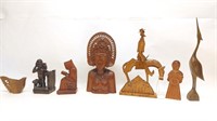 (7) Miscellaneous Wood Carving Lot