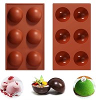 Round Silicone($19)6 large holes Molds 2 Pack