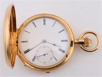 18K Gold Favre Brandt Pocket Watch Shreve Crump &