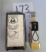 Route 66 Salt & pepper shaker set & napkin holder