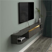 Floating TV Shelf- 47"- Charcoal Grey