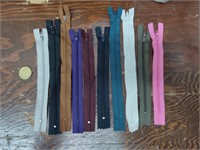 10  New Assorted Zippers