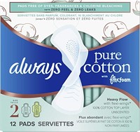 Always Pure Cotton with Flexfoam Pads for Women,