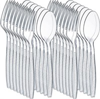 Clear Plastic Cutlery Set - (Bulk Pack 360 Pcs)