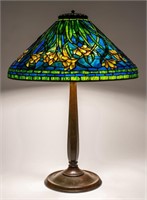 Tiffany Studios Rare Blue "Daffodil" Table Lamp