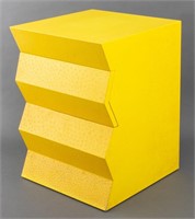 Karl Springer Yellow Ostrich Skin Lacquer Table