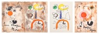 Joan Miro Watercolor Painting & Gallery Invites, 3