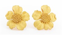 Tiffany & Co. 18K Cherry Blossom Clip Earrings