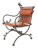 Ilana Goor Giacometti Style Bronze Armchair