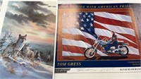 Gress Motorcycle Rally Poster,Signed Robert Carve