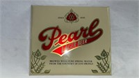 Vintage Pearl Lager Beer Tin Advertising
