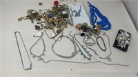 Vtg Costume Jewelry Rhinestones