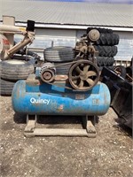 Quincy Air Compressor w/ 10HP Lesson Electric