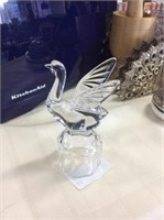 Glass swan in flight