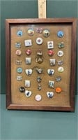 Antique Buttons-framed 9.5 in x11 in