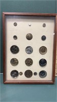 Antique Buttons Theatrical themed-in display case