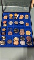Antique Buttons in 12 in x 16 in display case