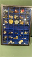 Lot of Antique Buttons in Case