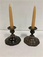 Silver candle stick holders