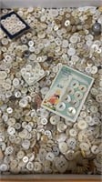 Antique buttons white or cream color buttons &