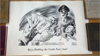 1942 War Poster WWII ”We're Holding the Cards” by