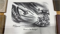 1943 War Posters WWII - There’s No Escape” approx