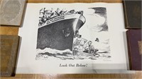 1942 War Posters WWII approx 18” x 12” “Look Out