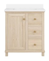 30” bathroom vanity with top and faucet
