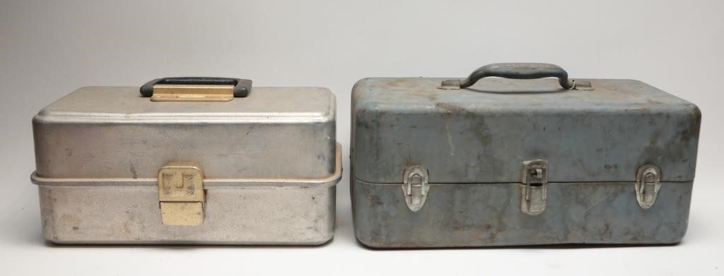 Vintage UMCO Fishing Metal Tackle Boxes