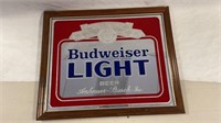 Budweiser Light Vintage Bar Mirror Advertising