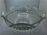 11" diamond point serving bowl with a ruffled rim
