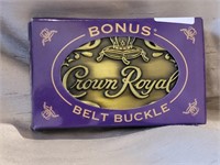 New crown royal brass belt buckle