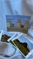 4 photos of barns and silos 12 x 8-8 x 10