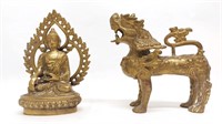 Buddha and Brass Lion