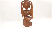 Bali Wood Statue of a Winged Woman