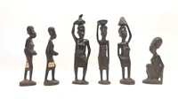 (6) Figures Hand Carved in Kenya