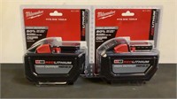 (2) Milwaukee 18V Batteries HD12.0