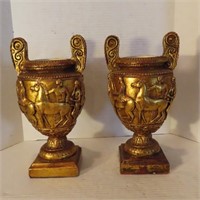 Pair Roman themed vases/planters