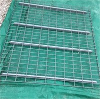 2 Grey Plastic coated Steel Wire Shelving, Decking