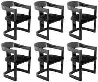 Karl Springer 'Onassis' Style Armchairs, 6