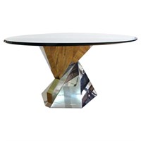 Lorin Marsh Modern Chrome Dining Table