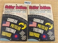 Vintage rubber dubbers tire decals